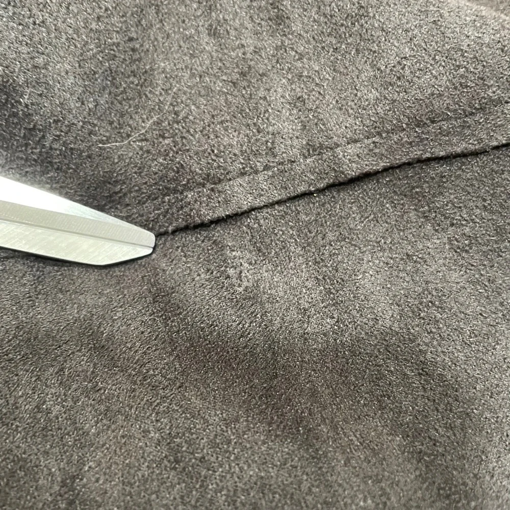 SOLITAIRE BY RAVI KHOSLA‎ Black Faux Suede Laser Cut Maxi Skirt Size S